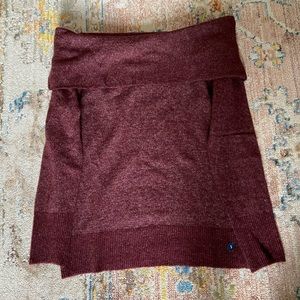 Abercrombie Off the Shoulder Maroon Sweater NWT